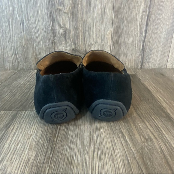 Born Melinda Loafers Women’s 6 Black Leather Suede Slip On Penny Comfy Casual - Picture 6 of 8